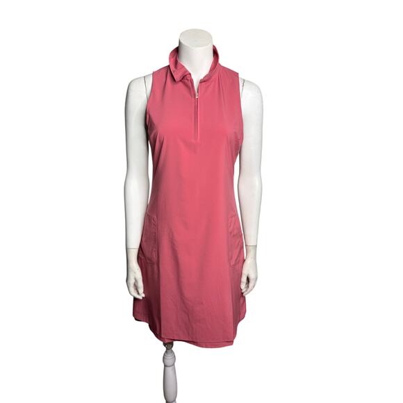 Peter Millar Dress Women's Medium UPF 50+ Sun Pink Coral Tennis Golf - Picture 1 of 4